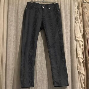 Escada Sport Women's Dark Wash Patterned Jeans Italian
